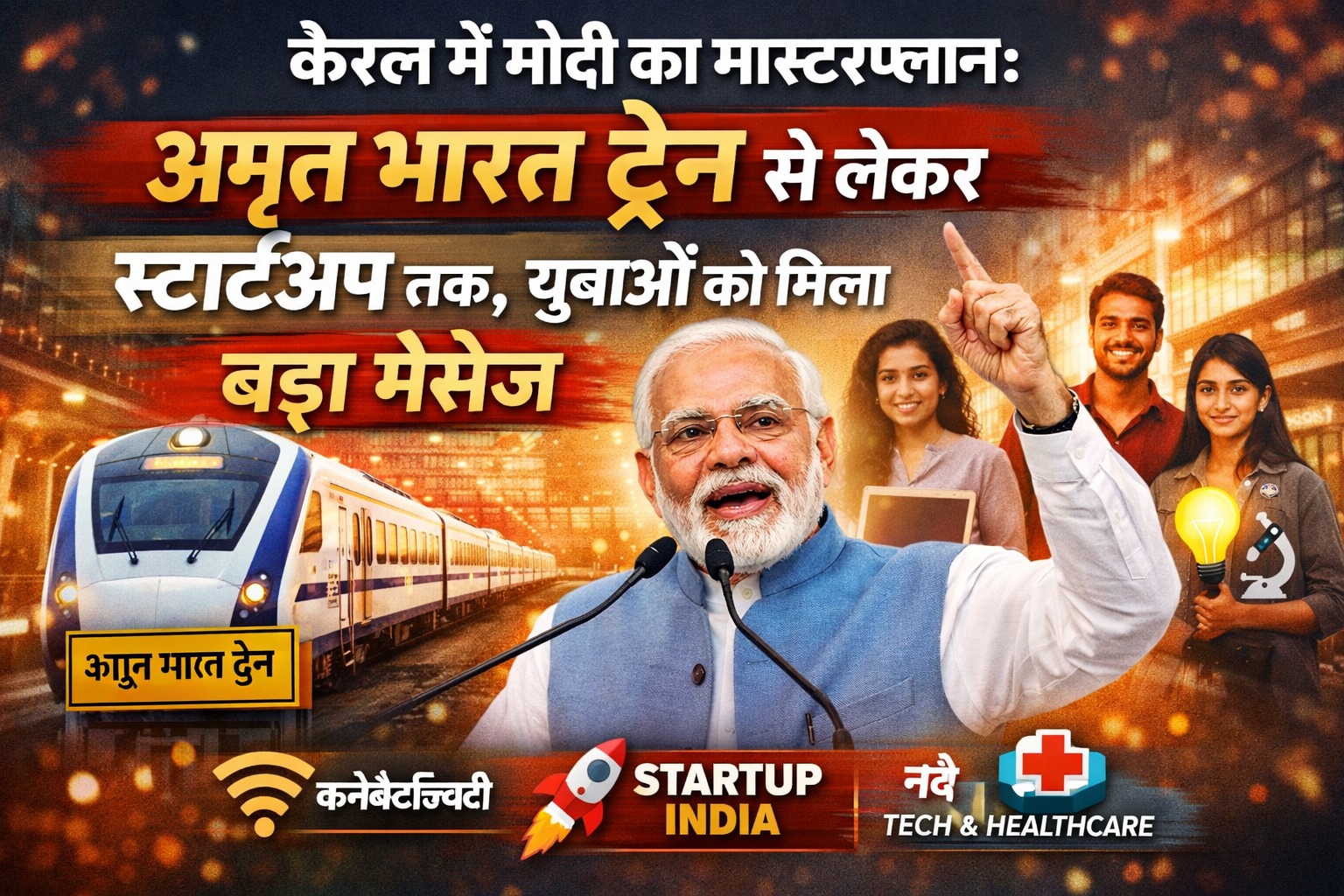PM Modi Kerala Visit: Amrit Bharat Train, Startup & Youth Development Push